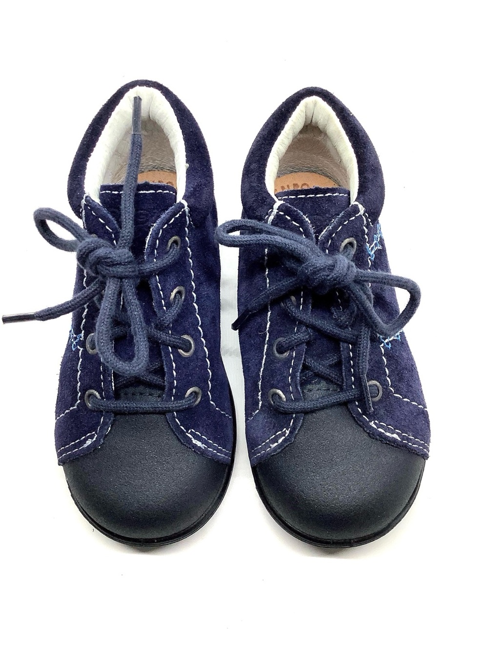 Toddler Navy Suede Lace-Up Shoe by Ricosta. Size 6 euro 22 NWT